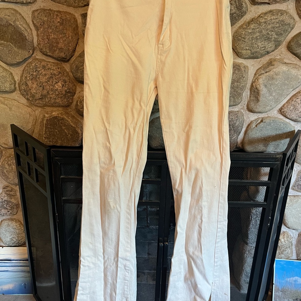 SHEIN Light Beige Boot Cut Pants